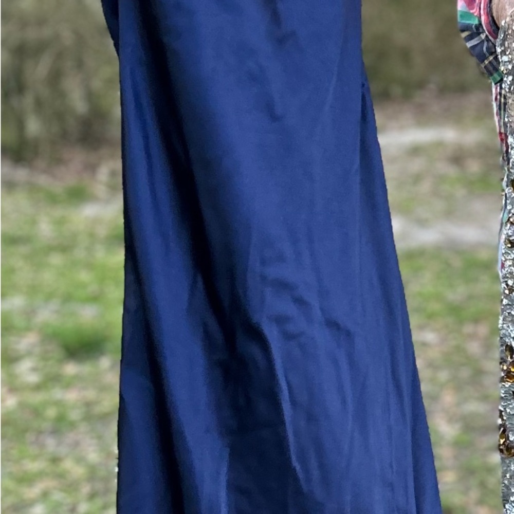 Morgan & Co. Blue Trumpet Maxi Dress Resort Wear - Picture 4 of 4